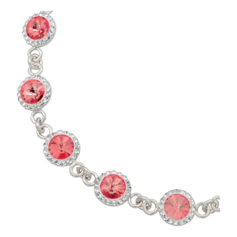 Pulsera Zirconias Piedras Mujer Dama Amor Regalo Plata 925