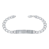 Pulsera Esclava Cubana Barbada Gruesa Hombre Plata 925 8 Mm