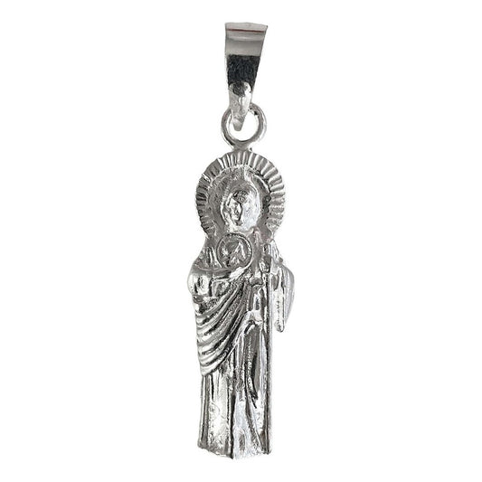 Dije Chico San Judas 4.2 Cm Liso De Plata Ley 925 52053