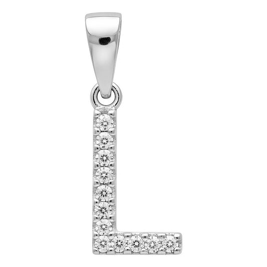 Dije Inicial De Plata 925 Zirconias 2 Cm Regalo Para Mujer L