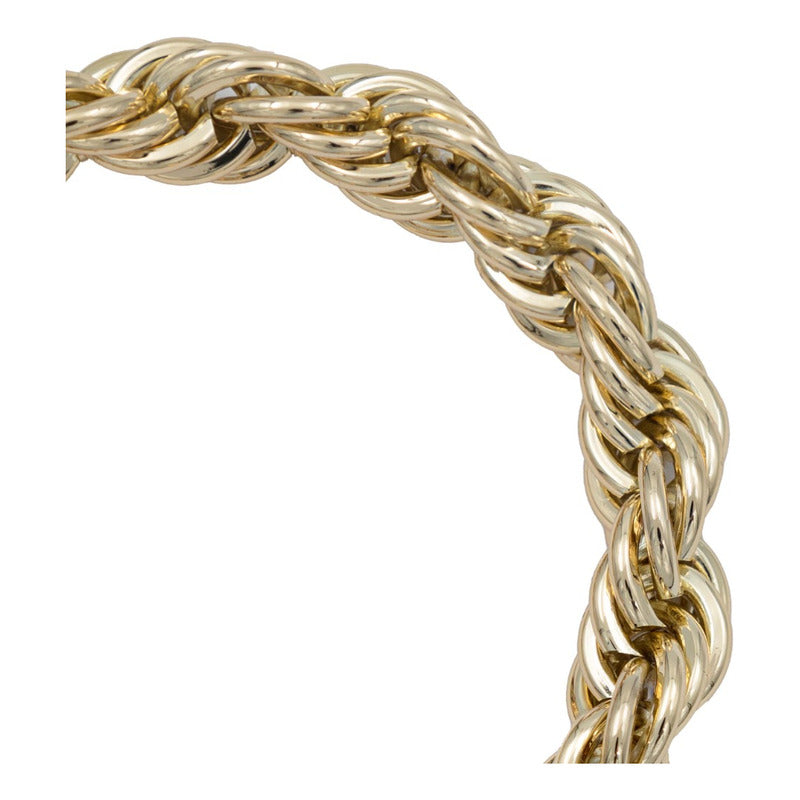Pulsera Torsal Hombre Chapa De Oro 14k Calidad Premium 10 Mm