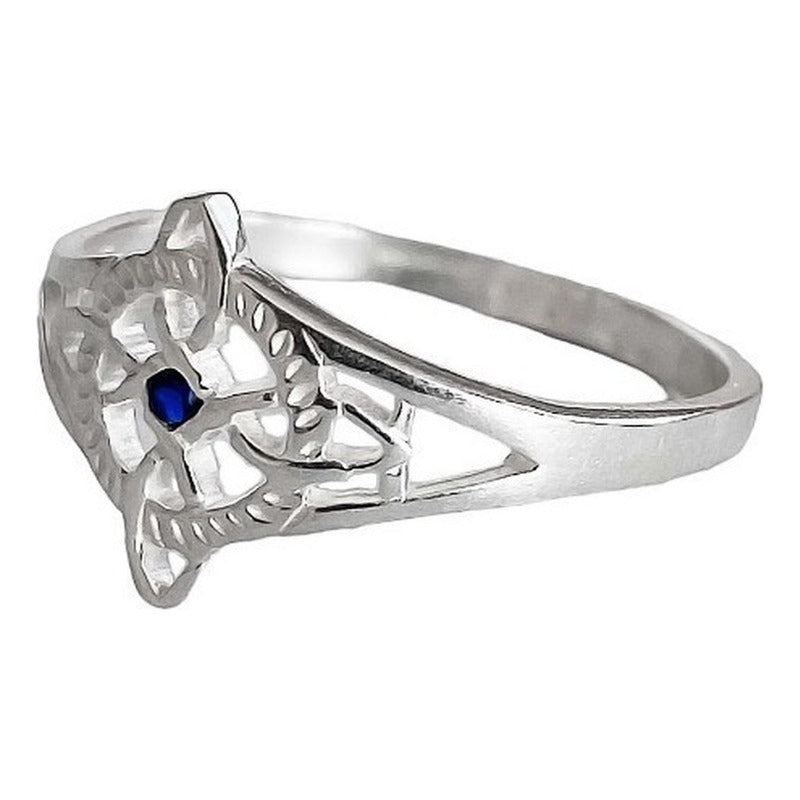 Anillo Nudo De Bruja Con Zirconia De Color Plata Solida 925