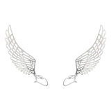 Aretes Grande Gancho Colgantes Alas Angel Plata Ley 925