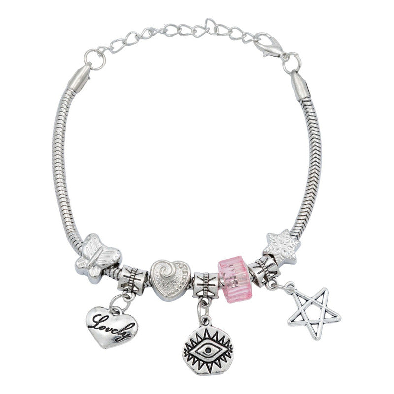Pulsera Ajustable Charms Cadena Serpiente Regalo Mujer
