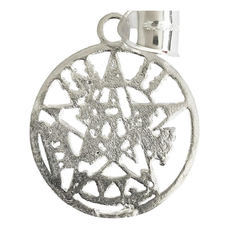 Dije Medalla Grande Tetragramaton Pentagrama Plata Ley 925