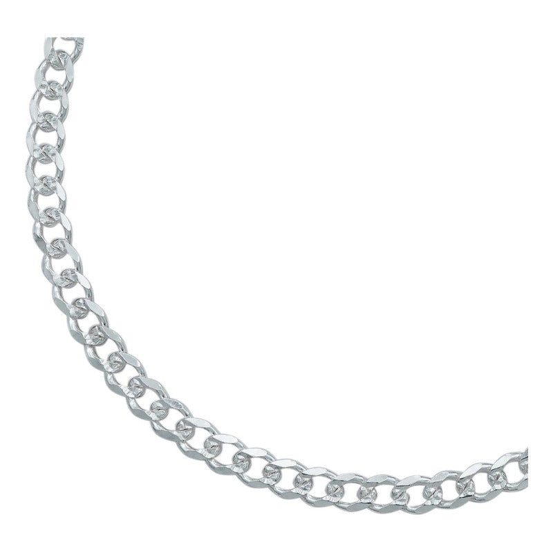 Esclava Pulsera Unisex Cubana Diamantada Plata S925 4 Mm