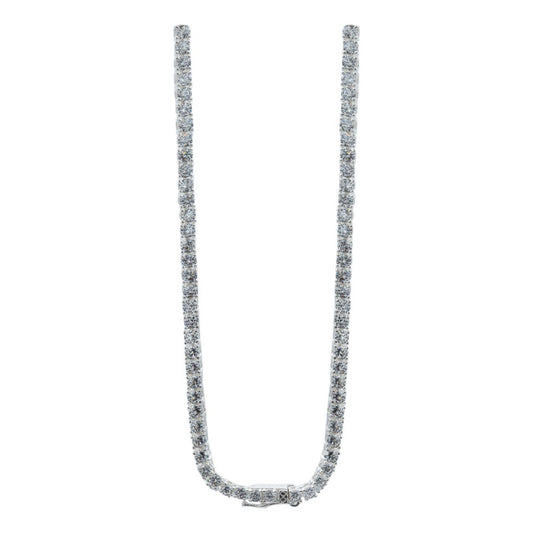 Collar Tenis Zirconia Mujer Regalo Plata 925 40cm X 3mm Blanco