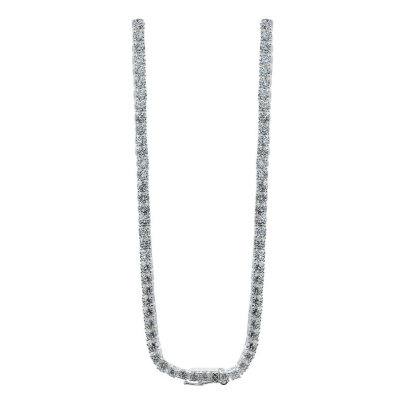 Collar Tenis Zirconia Mujer Regalo Plata 925 40cm X 3mm