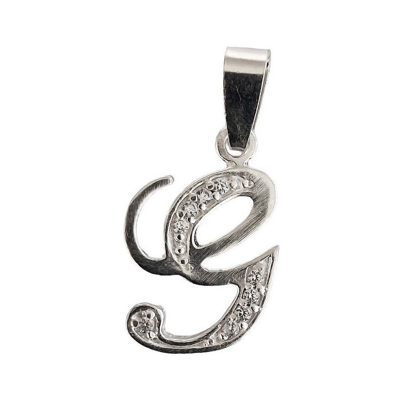 Dije Iniciales Abecedario Zirconias Plata Solida Ley 925
