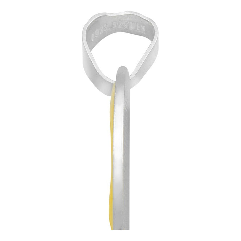 Dije Escudo America Club Esmaltado Resina Futbol Plata 925 Amarillo