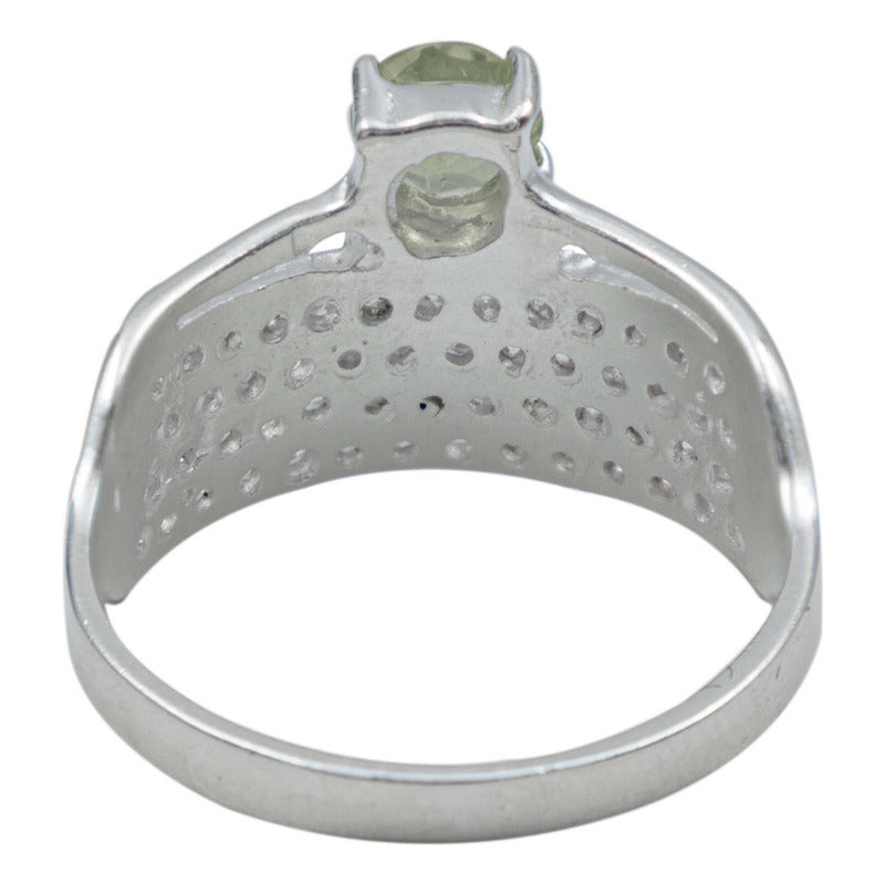 Anillo Promesa Compromiso Plata 925 Peridoto Certificado