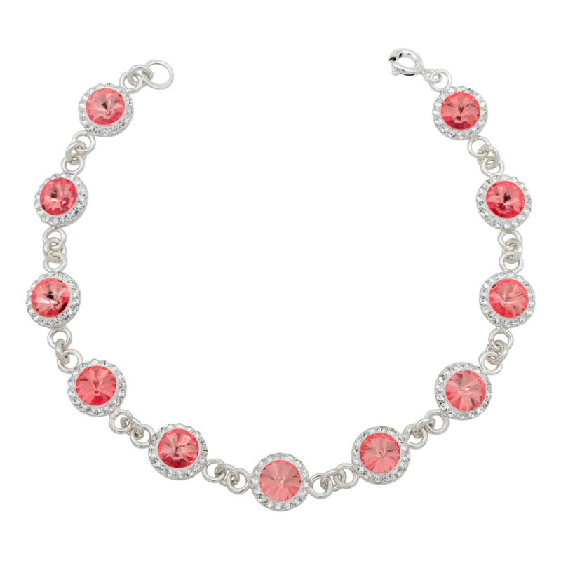 Pulsera Zirconias Piedras Mujer Dama Amor Regalo Plata 925