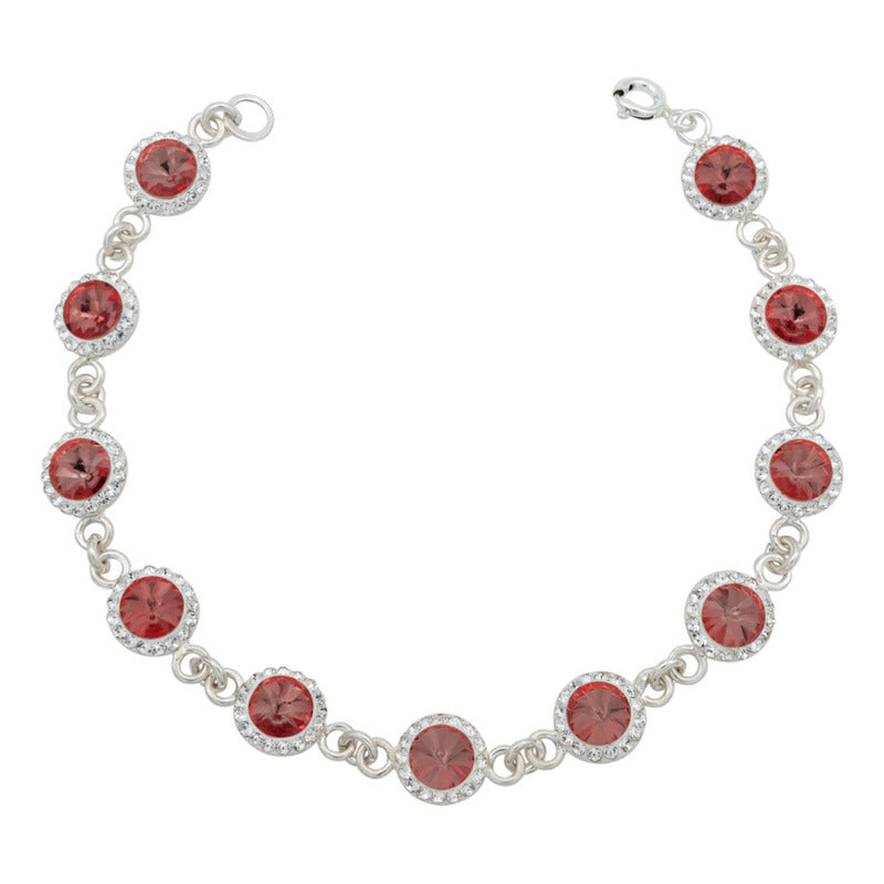 Pulsera Zirconias Piedras Mujer Dama Amor Regalo Plata 925