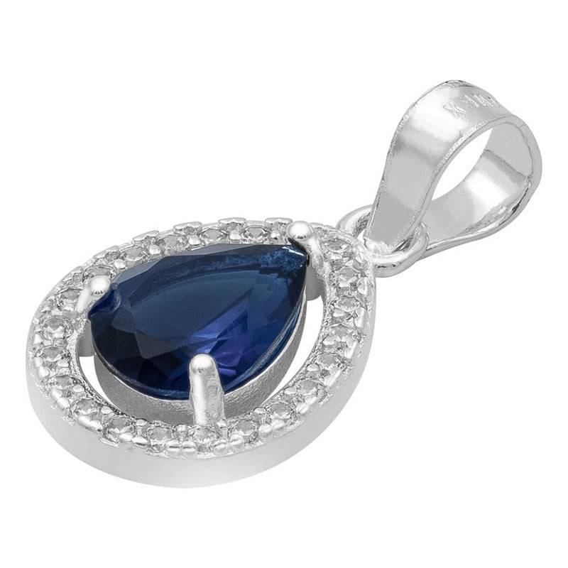 Dije Gota Zirconias Amor Mujer Regalo Joyería Moda Plata 925