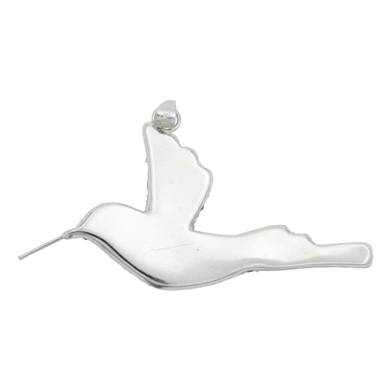 Colibri Dije Aretes Cadena Piedras Conjunto Grande Plata 925
