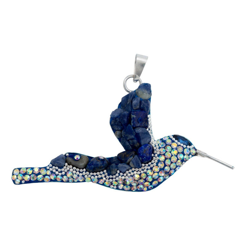 Colibri Dije Aretes Cadena Piedras Conjunto Grande Plata 925