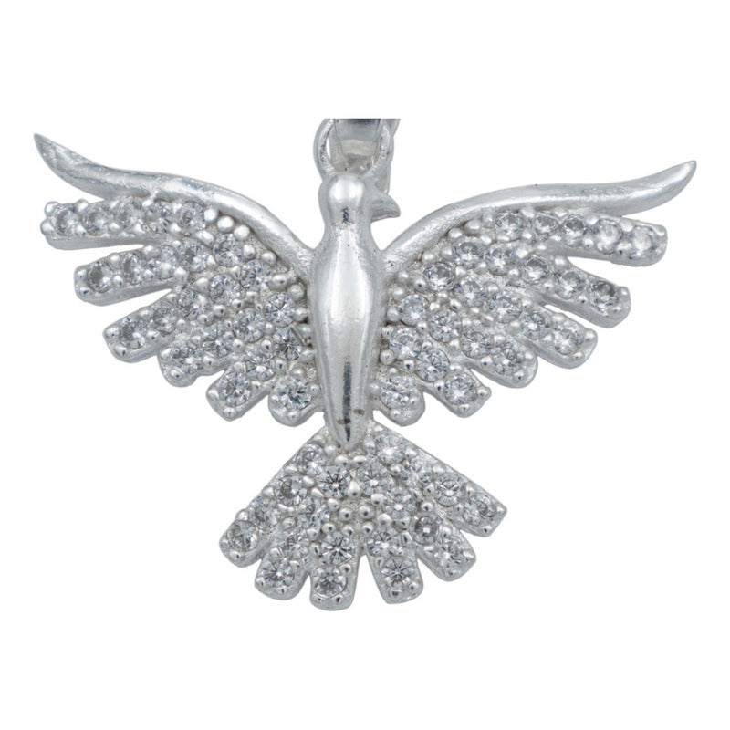 Dije Colibri Mediano Zirconias Amor Regalo Mujer Plata 925