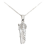 Collar Mini Dije Medalla San Judas Tadeo Zirconias Plata 925
