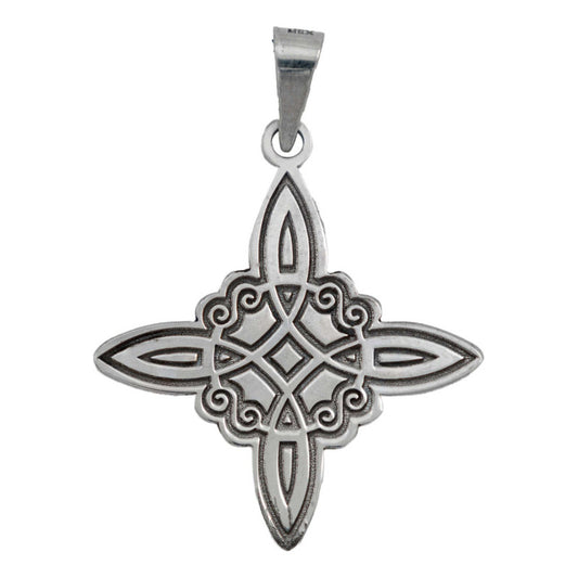 Dije Nudo De Bruja Celta Laser Líneas Mujer Plata 925 Plateado