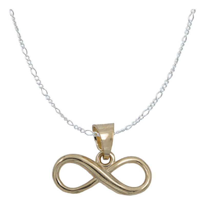 Dije Infinito Amor Regalo Mujer Oro 10k + Cadena Plata 925