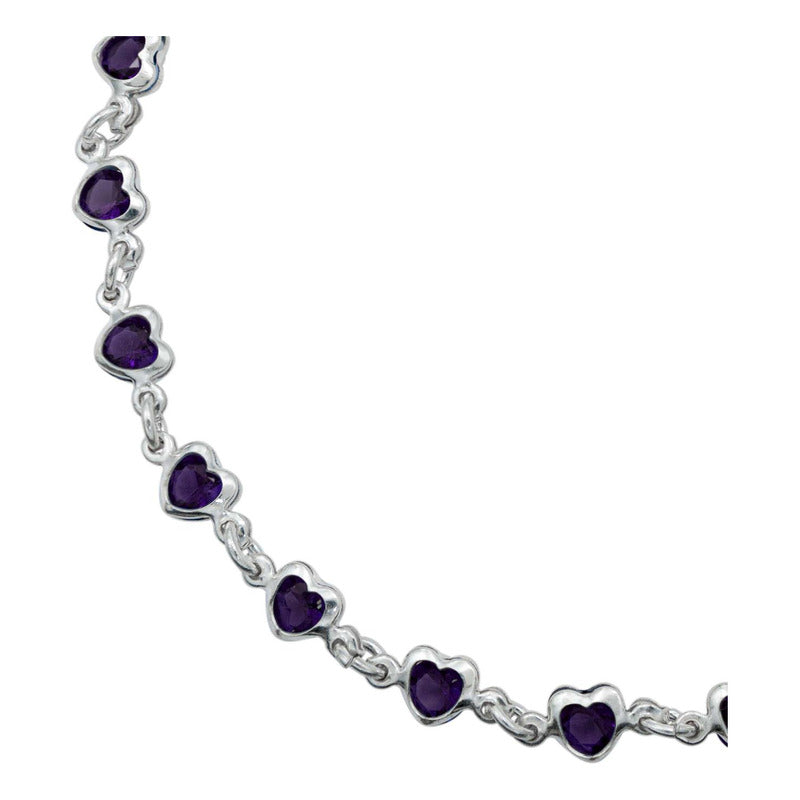 Pulsera Corazones Zirconias Amor Mujer Regalo Plata 925