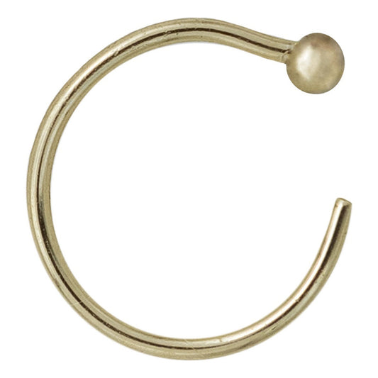 Piercing Nariz Liso Redondo Curvo Mini Perfo Oro 10k 1.5 Mm Dorado