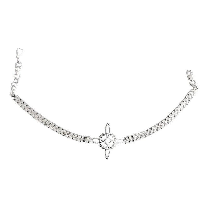 Pulsera Nudo De Bruja Con Zirconias De Colores En Plata S925