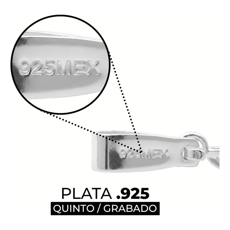 Dije Mini Nudo De Bruja De Plata 925 Con Zirconias 2.5 Cm Negro