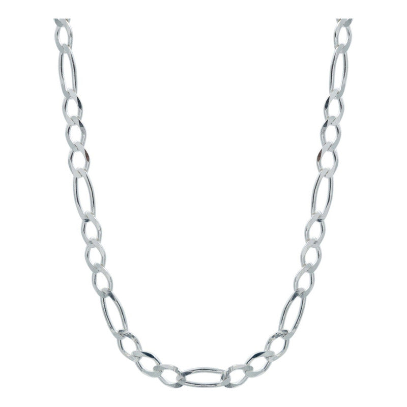 Cadena Tejido Fígaro 3x1 Unisex Plata 925 55 Cm X 4 Mm