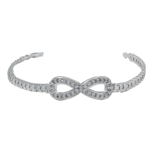 Pulsera Infinito Rolo Zirconias Amor Regalo Plata 925