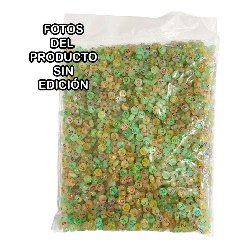 Armado Pulsera Bisuteria Letra 1200pzs + 100 Mts Hilo Nylon