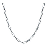 Cadena Gruesa Eslabón Grande Mujer Plata Italy 925 45 Cm