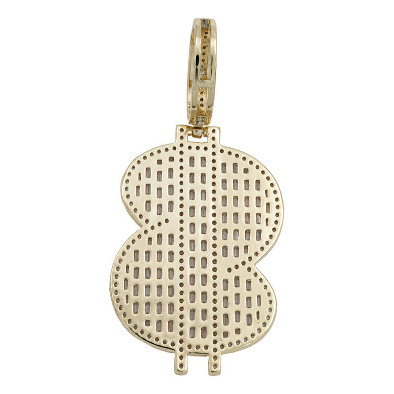 Dije Grande Hombre Dinero Hiphop+ Cadena Regalo Chapa Oro14k