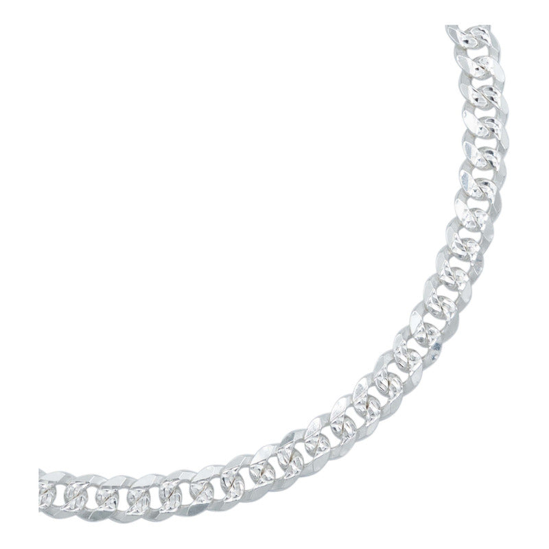 Pulsera Cuba Diamantada Cerrada Hombre Mujer Plata 925 5 Mm