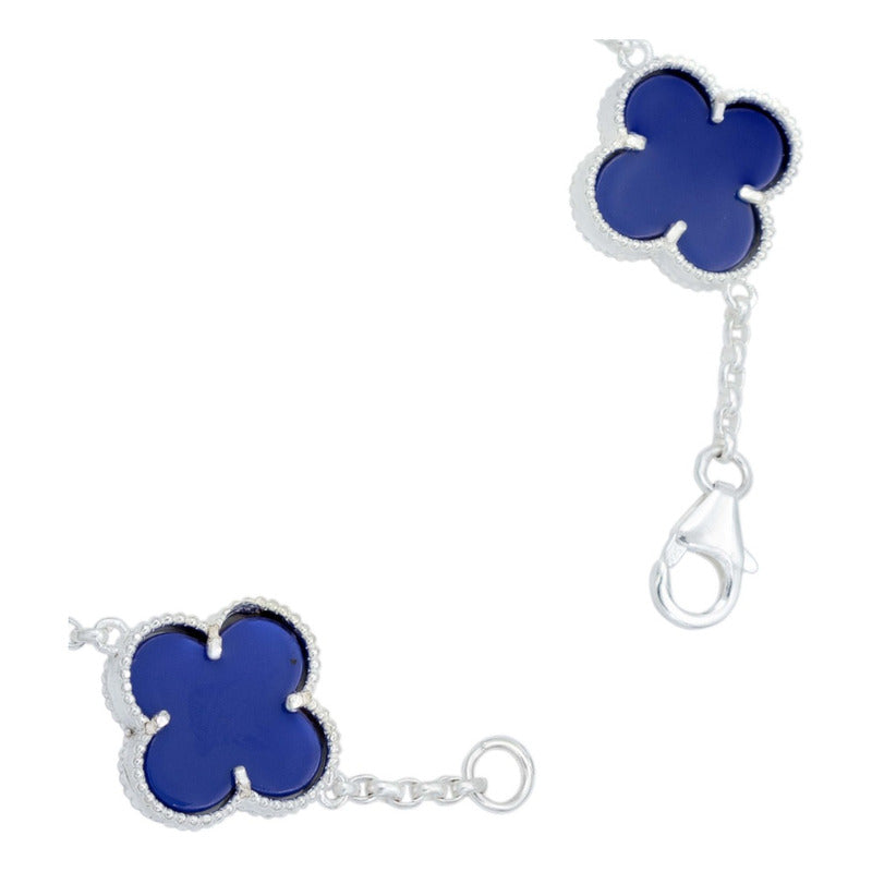 Pulsera Trebol Esmaltado Regalo Hombre Mujer Plata 925