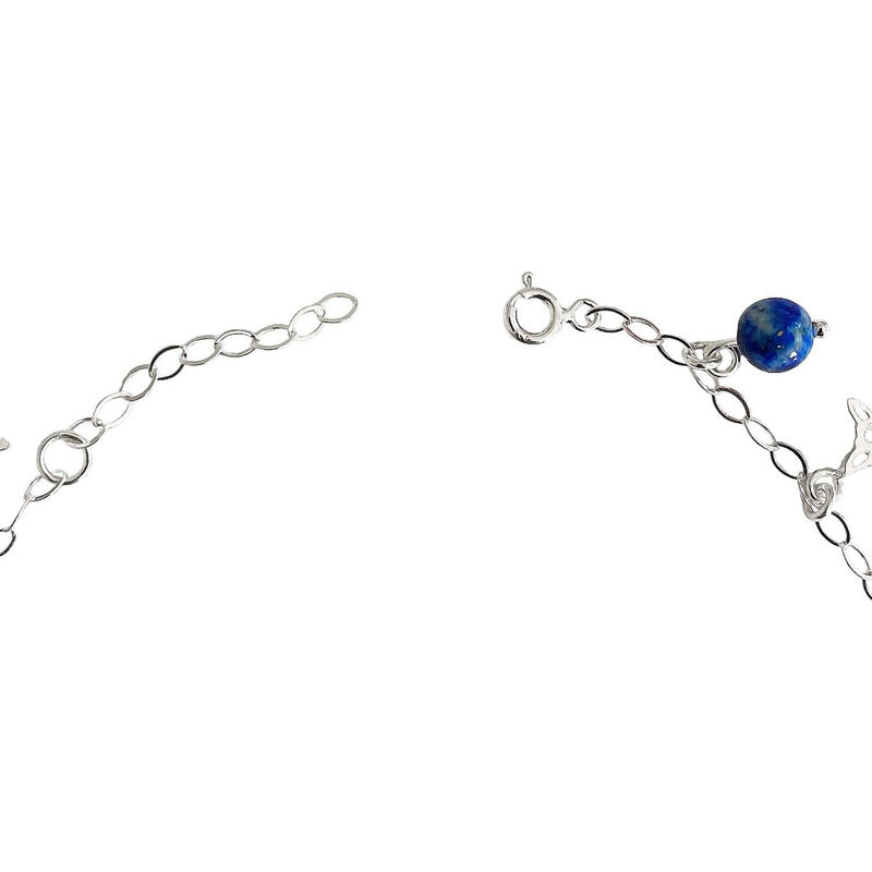 Pulsera Ajustable Nudo De Bruja Cuarzos Naturales Plata 925