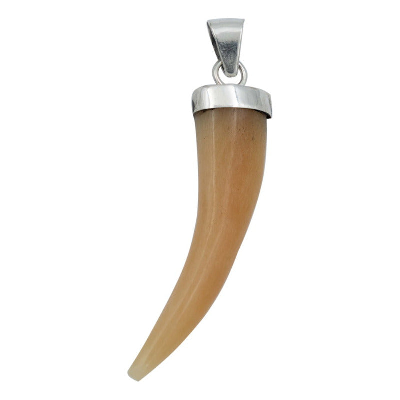 Dije Colmillo Piedra Natural Hombre Mujer Colección Plata925
