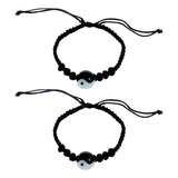 2 Pzs Pulsera Ying Yang Hecho Mano Artesanal Suerte Regalo