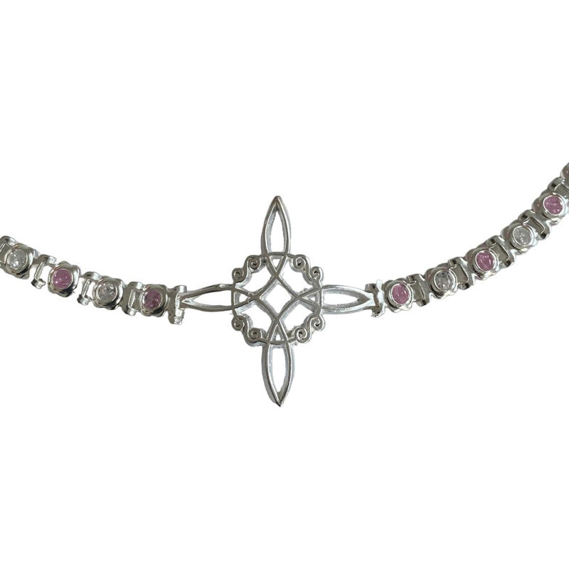 Pulsera Nudo De Bruja Con Zirconias De Colores En Plata S925