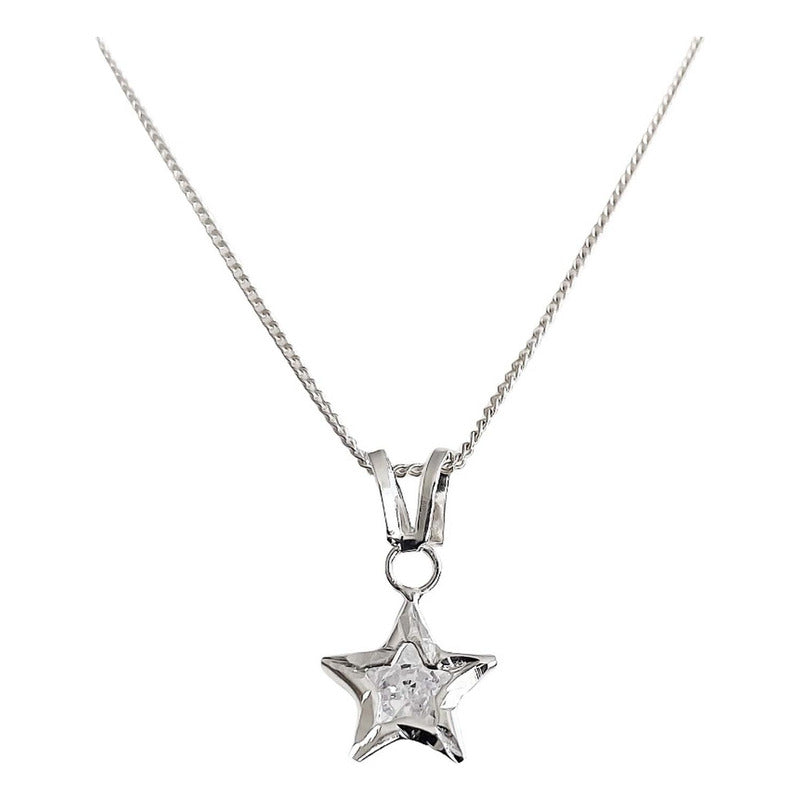 Juego Estrella Piedra Amor Regalo Mujer Promesa Plata 925