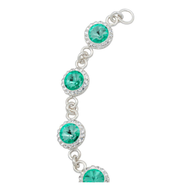 Pulsera Zirconias Piedras Mujer Dama Amor Regalo Plata 925