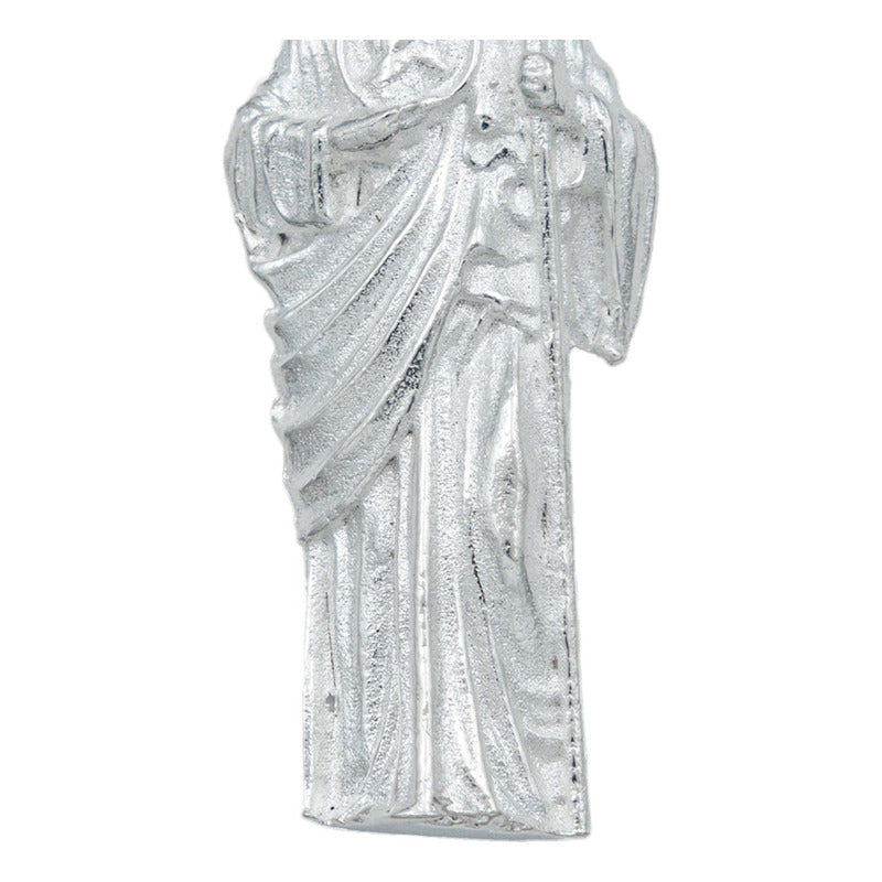 Dije Liso Troquel San Judas Detallado Plata 925 5 Cm