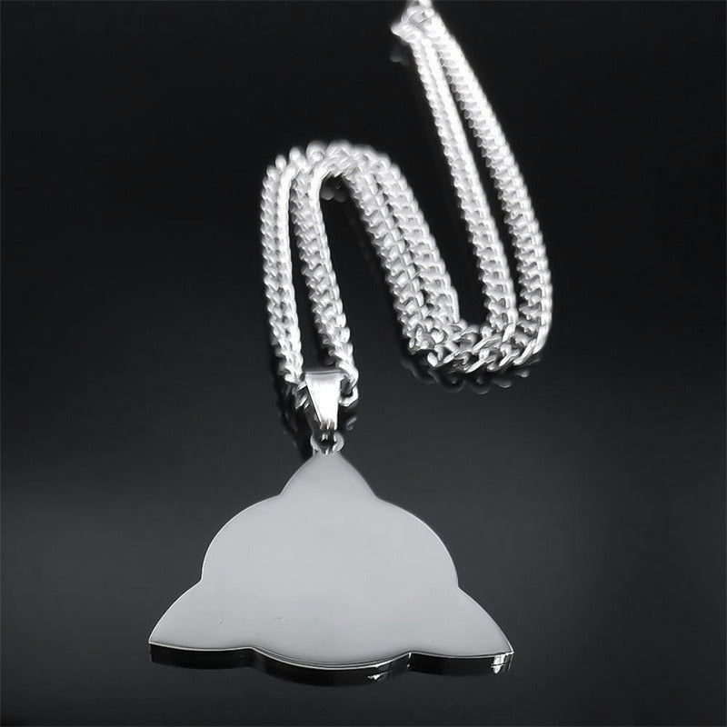 Joyaris Collar Nudo Celta Vikingo Amor Amuleto Bruja Luna Runas De Odin Wicca Hombre Mujer Triqueta En Acero Inoxidable Protección Esotérico Irlandés Brujería 1 Pieza