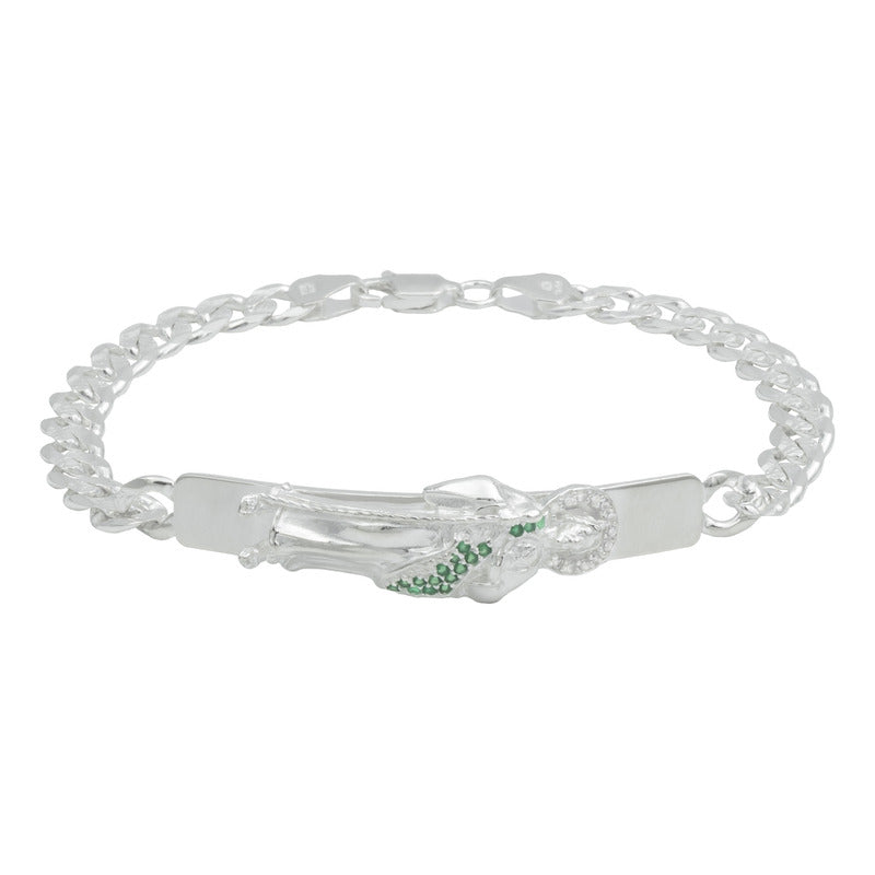 Esclava Cubana Gruesa Diamantada Hombre San Judas Plata 925