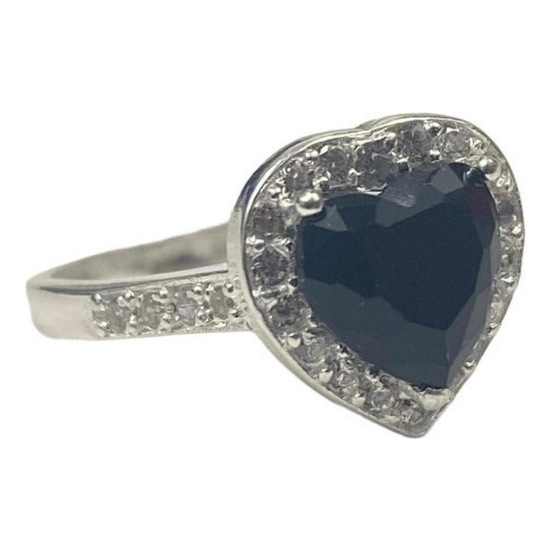 Anillo Solitario Corazón Compromiso Promesa Plata 925