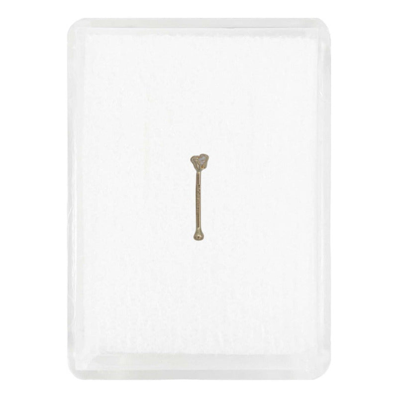 Piercing Nariz Zirconia Recto Mini Perfo 100% Oro 10k 1.5 Mm