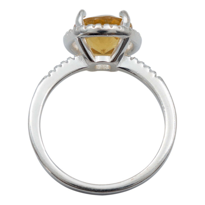 Anillo Mujer Promesa Amor Plata Berilo Certificado 2.14ct