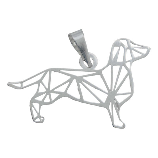 Dije Calado Chico Mascota Perro En Plata Solida Ley 925 Plateado