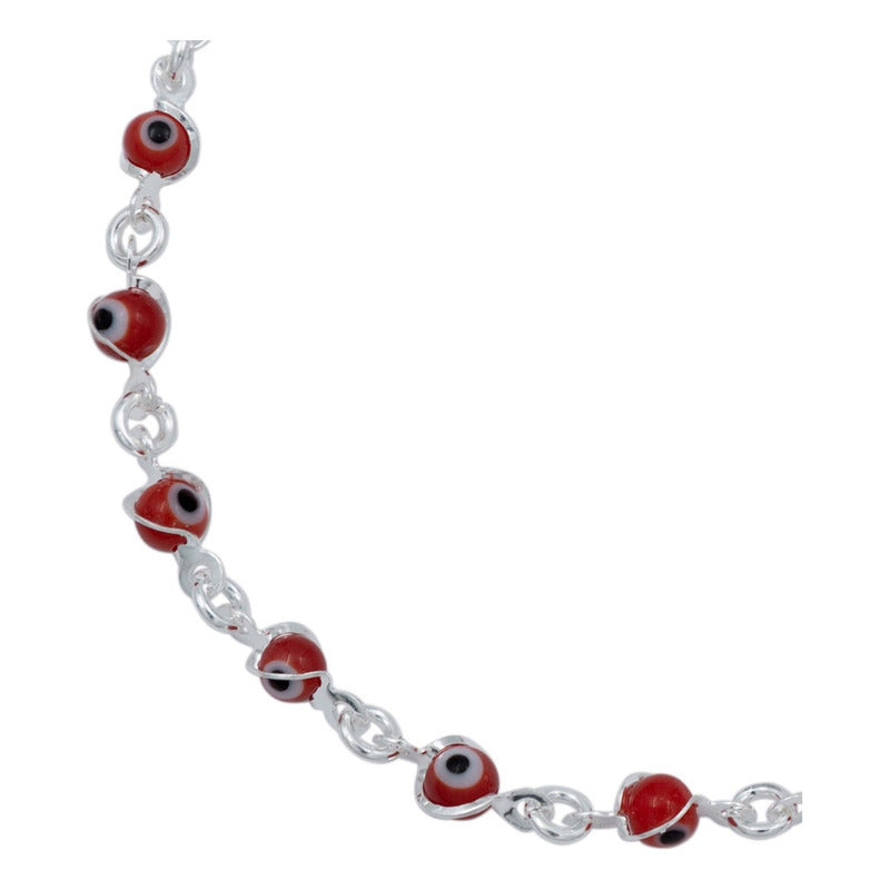Pulsera Ojo Truco Suerte Regalo Mujer Plata Solida Ley 925