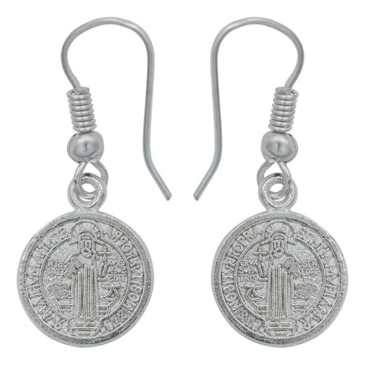 Aretes Doble Vista Gancho San Benito Aro Mujer Aleación